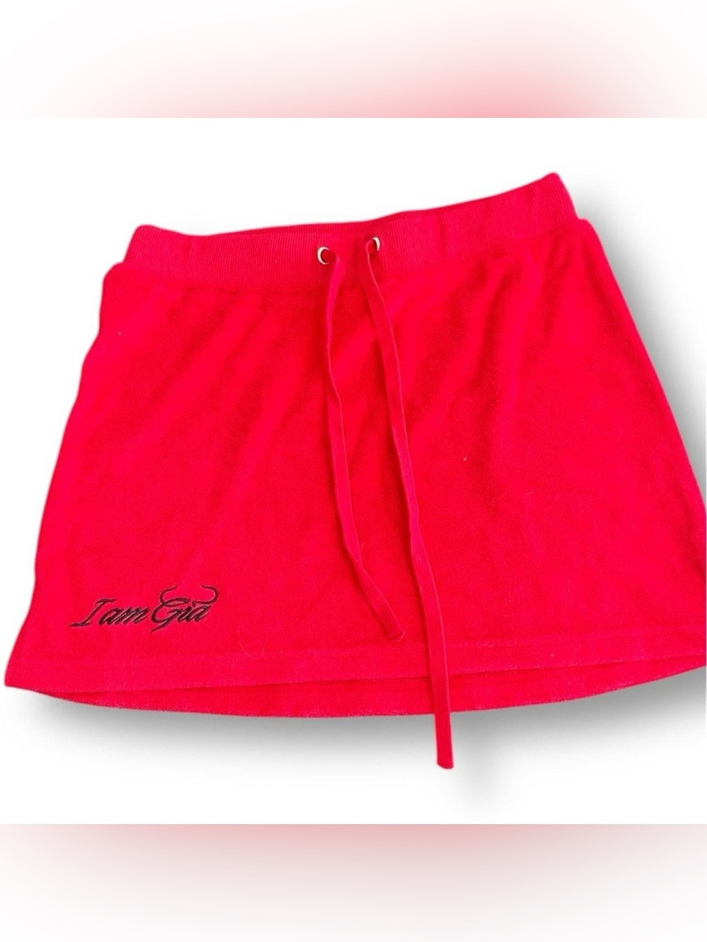 New I.AM.GIA Red Terry Cloth mini skirt